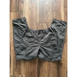 REI Convertible Cargo Pants Womens 8 Gray Nylon Zip Off Hiking Outdoor UPF 50+
